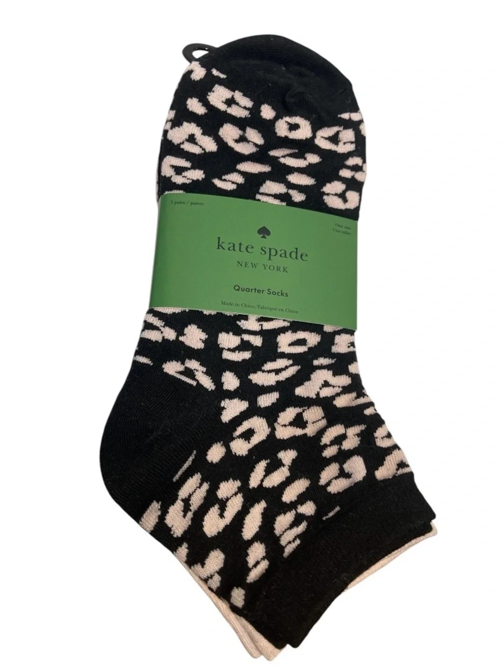 Kate Spade Quarter Socks 3 Pairs One Size - NWT **